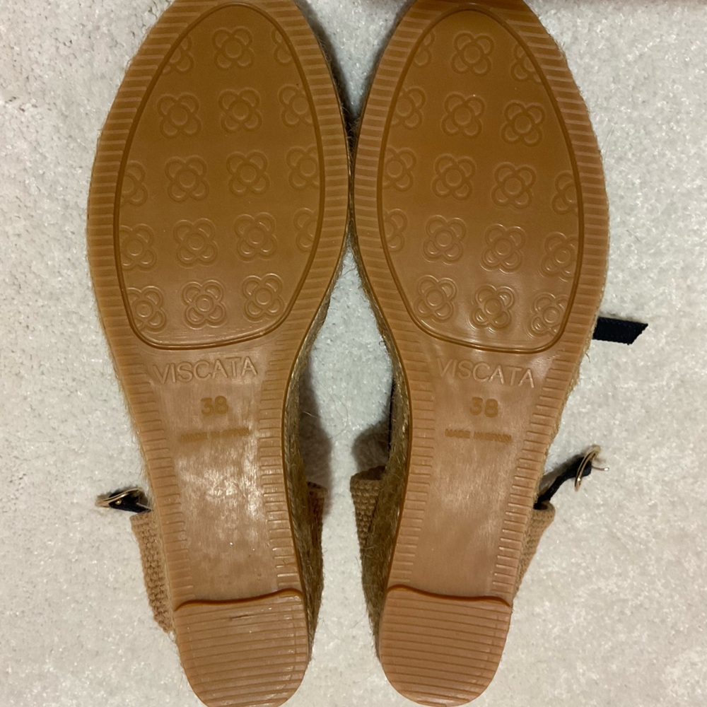 Viscata Formiga Navy Espadrille Wedge Sandals - Picture 6 of 6